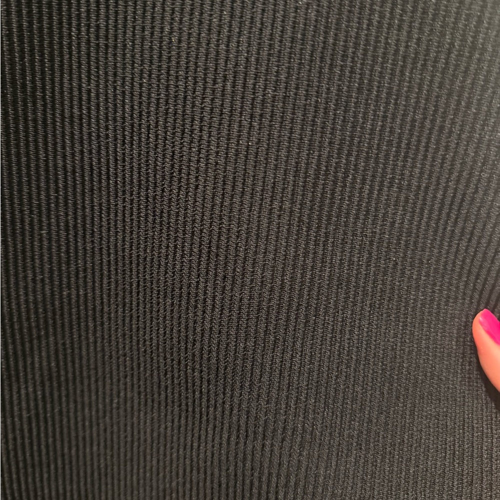 Babaton Black Ribbed Midi Dress - Picture 3 of 3